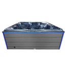 Hydrosan Garten-Whirlpool-Badewanne Spa746 Schwarzes Wellengehäuse Graue Platte F24 230x230 cm