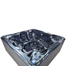 Hydrosan Garten-Whirlpool-Badewanne Spa746 Schwarzes Wellengehäuse Graue Platte F24 230x230 cm