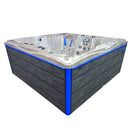 Hydrosan Garten-Whirlpool-Badewanne Spa747 Cappuccino-Grau Gehäuse F22 210x210 cm