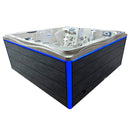 Hydrosan Garten-Whirlpool-Badewanne Spa747 Cappuccino-Grau Gehäuse F22 210x210 cm