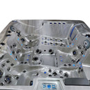 Hydrosan Garten-Whirlpool-Badewanne Spa747 Cappuccino-Grau Gehäuse F22 210x210 cm