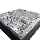 Hydrosan Garten-Whirlpool-Badewanne Spa747 Cappuccino-Grau Gehäuse F22 210x210 cm