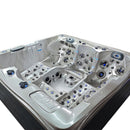 Hydrosan Garten-Whirlpool-Badewanne Spa747 Cappuccino-Grau Gehäuse F22 210x210 cm