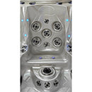 Hydrosan Garten-Whirlpool-Badewanne Spa747 Cappuccino-Grau Gehäuse F22 210x210 cm
