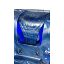 Hydrosan Garten-Whirlpool-Badewanne 747 Blaue Ozeanwelle Graue Holzabdeckung F22 210x210 cm