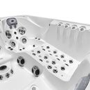 Hydrosan Garten-Whirlpool-Badewanne Spa747 Weiß-Perlbraune Abdeckung F21 210x210 cm