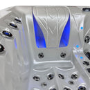 Hydrosan Garten-Whirlpool-Badewanne Spa747 Weiß-Perlbraune Abdeckung F21 210x210 cm