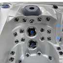 Hydrosan Garten-Whirlpool-Badewanne Spa747 Weiß-Perlbraune Abdeckung F21 210x210 cm
