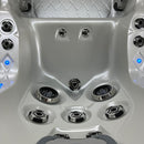 Hydrosan Garten-Whirlpool-Badewanne Spa747 Weiß-Perlbraune Abdeckung F21 210x210 cm