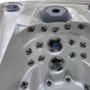Hydrosan Garten-Whirlpool-Badewanne Spa747 Weiß-Perlbraune Abdeckung F21 210x210 cm