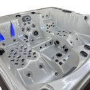 Hydrosan Garten-Whirlpool-Badewanne Spa747 Weiß-Perlbraune Abdeckung F21 210x210 cm