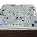 Hydrosan Garten-Whirlpool-Badewanne Spa747 Weiß-Perlbraune Abdeckung F21 210x210 cm
