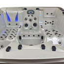 Hydrosan Garten-Whirlpool-Badewanne Spa747 Weiß-Perlbraune Abdeckung F21 210x210 cm