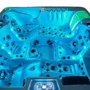 Hydrosan Garten-Whirlpool-Badewanne Spa747 Weiß-Perlbraune Abdeckung F21 210x210 cm