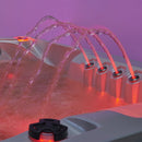 Hydrosan Garten-Whirlpool-Badewanne Spa747 Weiß-Perlbraune Abdeckung F21 210x210 cm