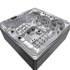 Hydrosan GARDEN JACUZZI BADEWANNE SPA747 CAPPUCCINO GRAU HOLZGEHÄUSE F24 210X210 CM – Vorschau 4