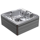 Hydrosan GARDEN JACUZZI BADEWANNE SPA747 CAPPUCCINO GRAU HOLZGEHÄUSE F24 210X210 CM