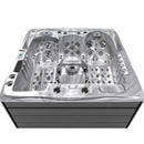 Hydrosan GARDEN JACUZZI BADEWANNE SPA747 CAPPUCCINO GRAU HOLZGEHÄUSE F24 210X210 CM