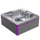 Hydrosan GARDEN JACUZZI BADEWANNE SPA747 CAPPUCCINO GRAU HOLZGEHÄUSE F24 210X210 CM