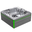 Hydrosan GARDEN JACUZZI BADEWANNE SPA747 CAPPUCCINO GRAU HOLZGEHÄUSE F24 210X210 CM