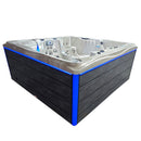 Hydrosan Garten-Whirlpool-Badewanne Spa747 Cappuccino-Grau Gehäuse F22 210x210 cm