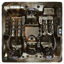 Hydrosan Garten-Whirlpool-Badewanne SPA747 Magma Goldbraune Abdeckung F21 210x210 cm