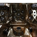 Hydrosan Garten-Whirlpool-Badewanne SPA747 Magma Goldbraune Abdeckung F21 210x210 cm
