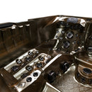 Hydrosan Garten-Whirlpool-Badewanne SPA747 Magma Goldbraune Abdeckung F21 210x210 cm