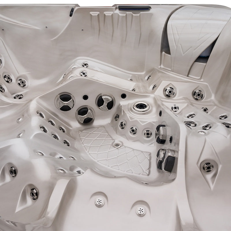 Hydrosan JACUZZI OGRODOWE WANNA SPA748 CAPPUCCINO OBUDOWA BRĄZOWA DESKA F21 230x230 CM