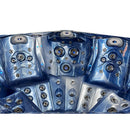 Hydrosan Garten-Whirlpool-Badewanne 748 Blau Ozeanwelle Braun Abdeckung F21 230x230 cm