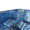 Hydrosan Garten-Whirlpool-Badewanne 748 Blau Ozeanwelle Braun Abdeckung F21 230x230 cm