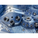 Hydrosan Garten-Whirlpool-Badewanne 748 Blau Ozeanwelle Braun Abdeckung F21 230x230 cm