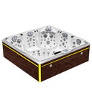 Hydrosan Garten-Whirlpool-Badewanne Spa748 Weiß-Perlbraun Gehäuse F21 230x230 cm