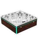 Hydrosan Garten-Whirlpool-Badewanne Spa748 Weiß-Perlbraun Gehäuse F21 230x230 cm