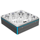 Hydrosan Garten-Whirlpool-Badewanne Spa748 Weiß Perlgrau Gehäuse F24 230x230 cm