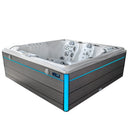 Hydrosan Garten-Whirlpool-Badewanne Spa748 Weiß Perlgrau Gehäuse F24 230x230 cm