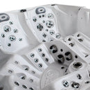 Hydrosan Garten-Whirlpool-Badewanne Spa748 Weiß Perlgrau Gehäuse F24 230x230 cm