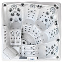 Hydrosan Garten-Whirlpool-Badewanne Spa748 Weiß Perlgrau Gehäuse F24 230x230 cm