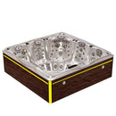 Hydrosan JACUZZI OGRODOWE WANNA SPA748 CAPPUCCINO OBUDOWA BRĄZOWA DESKA F21 230x230 CM