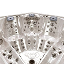Hydrosan Garten-Whirlpool-Badewanne SPA748 Cappuccino-Grau Holzverkleidung F24 230x230 cm