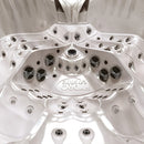 Hydrosan Garten-Whirlpool-Badewanne SPA748 Cappuccino-Grau Holzverkleidung F24 230x230 cm