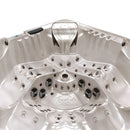 Hydrosan Garten-Whirlpool-Badewanne SPA748 Cappuccino-Grau Holzverkleidung F24 230x230 cm
