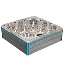Hydrosan Garten-Whirlpool-Badewanne SPA748 Cappuccino Grau Holzgehäuse F27 230x230 cm