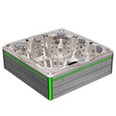Hydrosan Garten-Whirlpool-Badewanne SPA748 Cappuccino Grau Holzgehäuse F27 230x230 cm