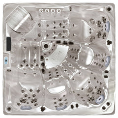Hydrosan Garten-Whirlpool-Badewanne SPA748 Cappuccino Grau Holzgehäuse F27 230x230 cm – Vorschau 2