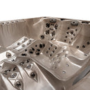 Hydrosan Garten-Whirlpool-Badewanne SPA748 Cappuccino Grau Holzgehäuse F27 230x230 cm