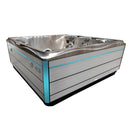 Hydrosan Garten-Whirlpool-Badewanne SPA748 Cappuccino Grau Holzgehäuse F27 230x230 cm