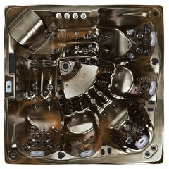Hydrosan Garten-Whirlpool-Badewanne SPA748 Magma Gold Braun Gehäuse F21 230x230 cm – Vorschau 2