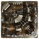 Hydrosan Garten-Whirlpool-Badewanne SPA748 Magma Gold Braun Gehäuse F21 230x230 cm