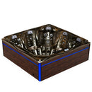 Hydrosan Garten-Whirlpool-Badewanne SPA748 Magma Gold Braun Gehäuse F21 230x230 cm